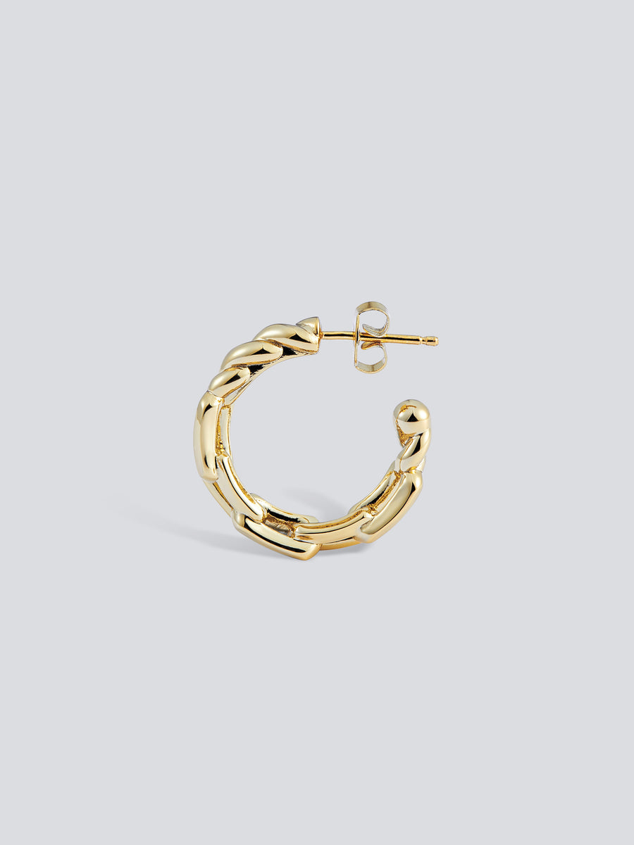 Mix Chain Link Hoop Earring by fashion jewelry and accessory brand THEYKNOW