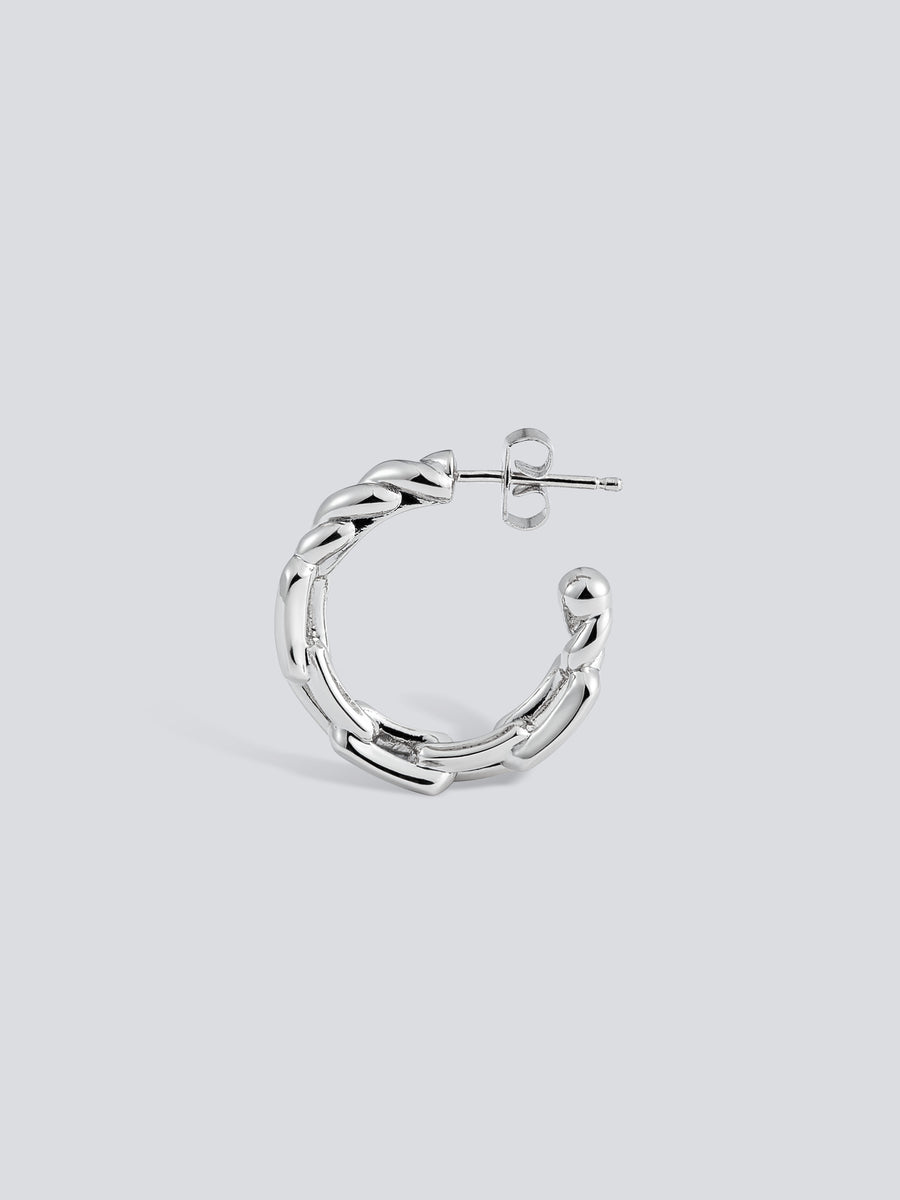 Mix Chain Link Hoop Earring by fashion jewelry and accessory brand THEYKNOW