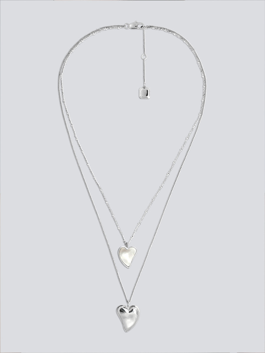 Heart to Heart Double Layered Necklace