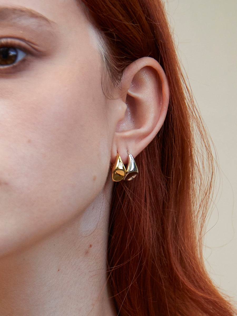 Signet Hoop Earrings by fashion jewelry and accessory brand THEYKNOW