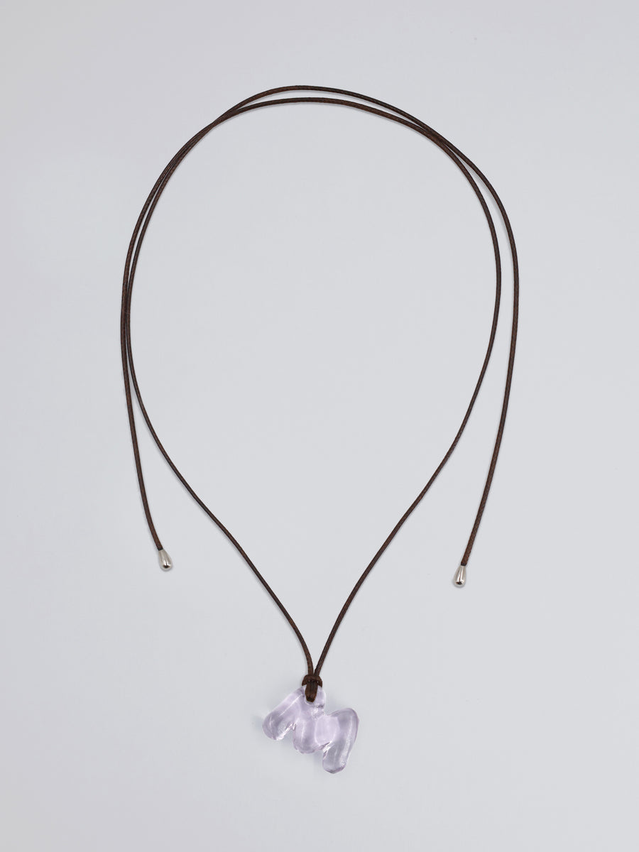 Mini Glace Initial M Necklace