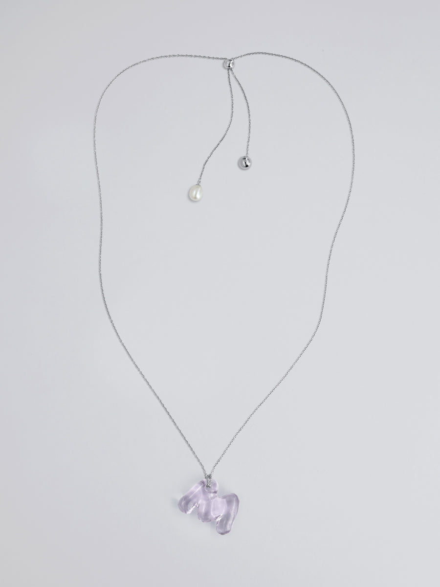 Mini Glace Initial M Necklace