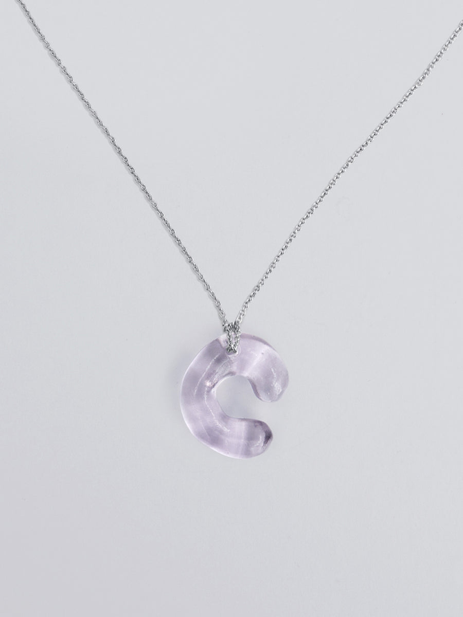 Mini Glace Initial C Necklace