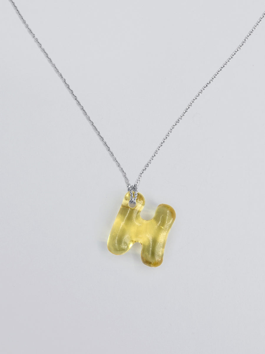 Mini Glace Initial H Necklace