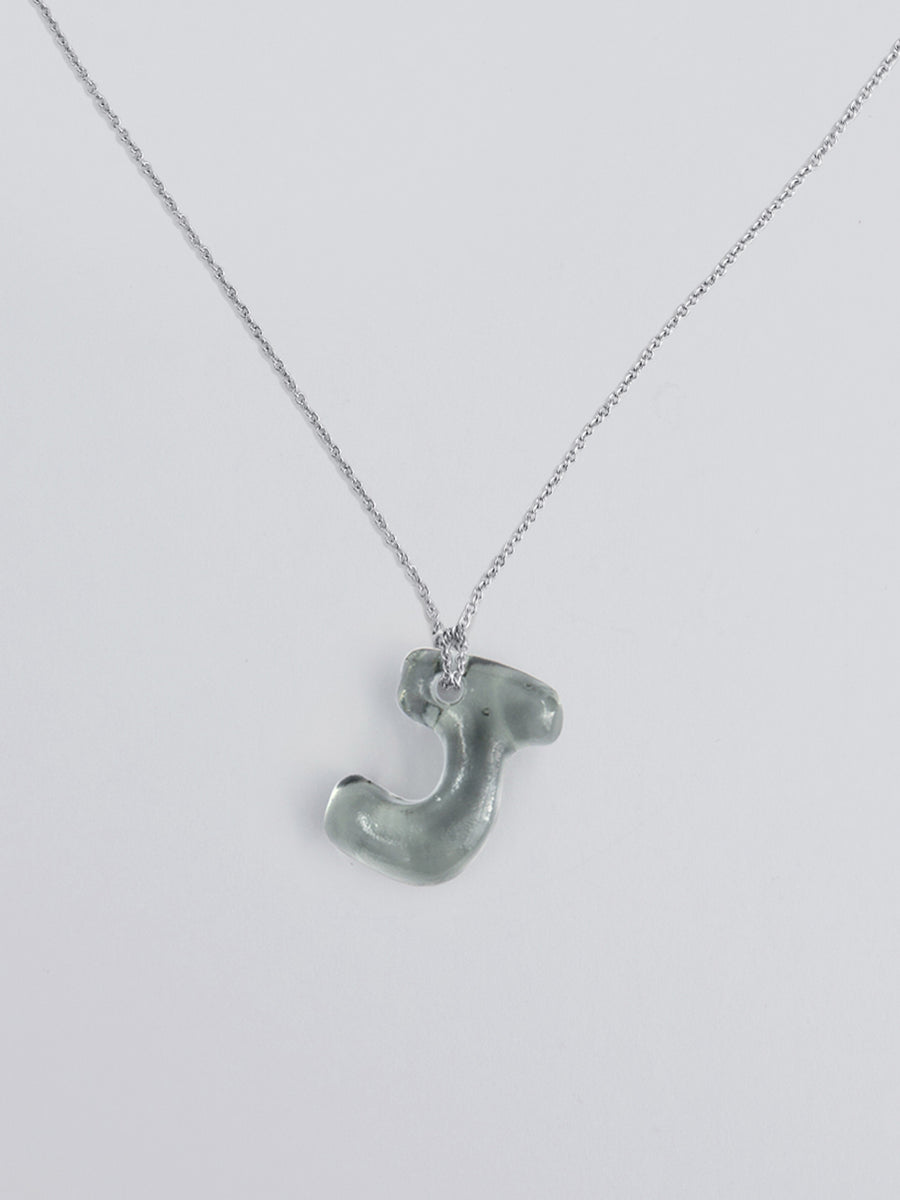 Mini Glace Initial J Necklace