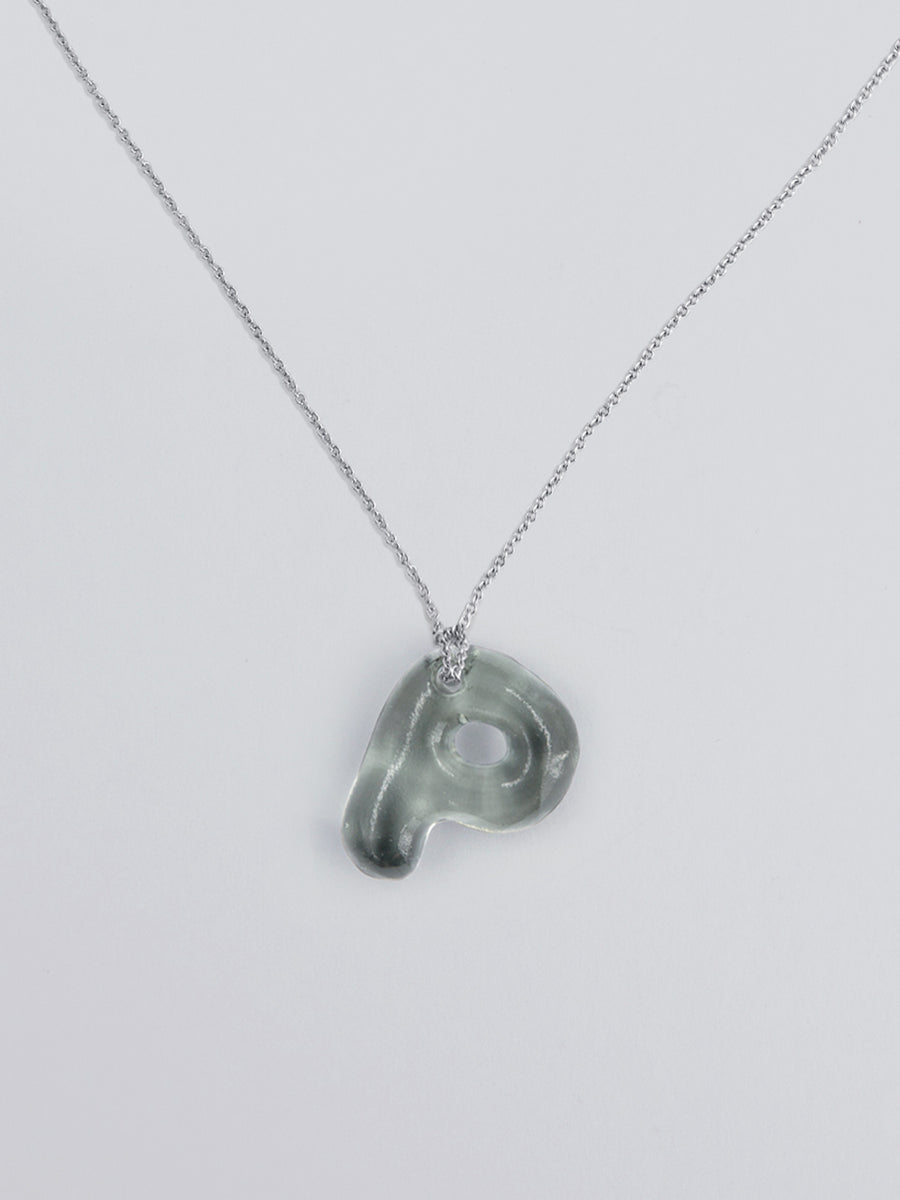 Mini Glace Initial P Necklace