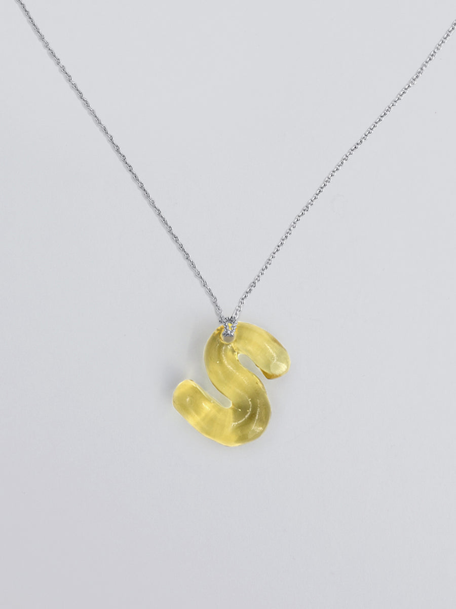 Mini Glace Initial S Necklace