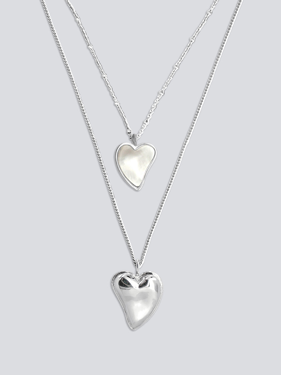 Heart to Heart Double Layered Necklace