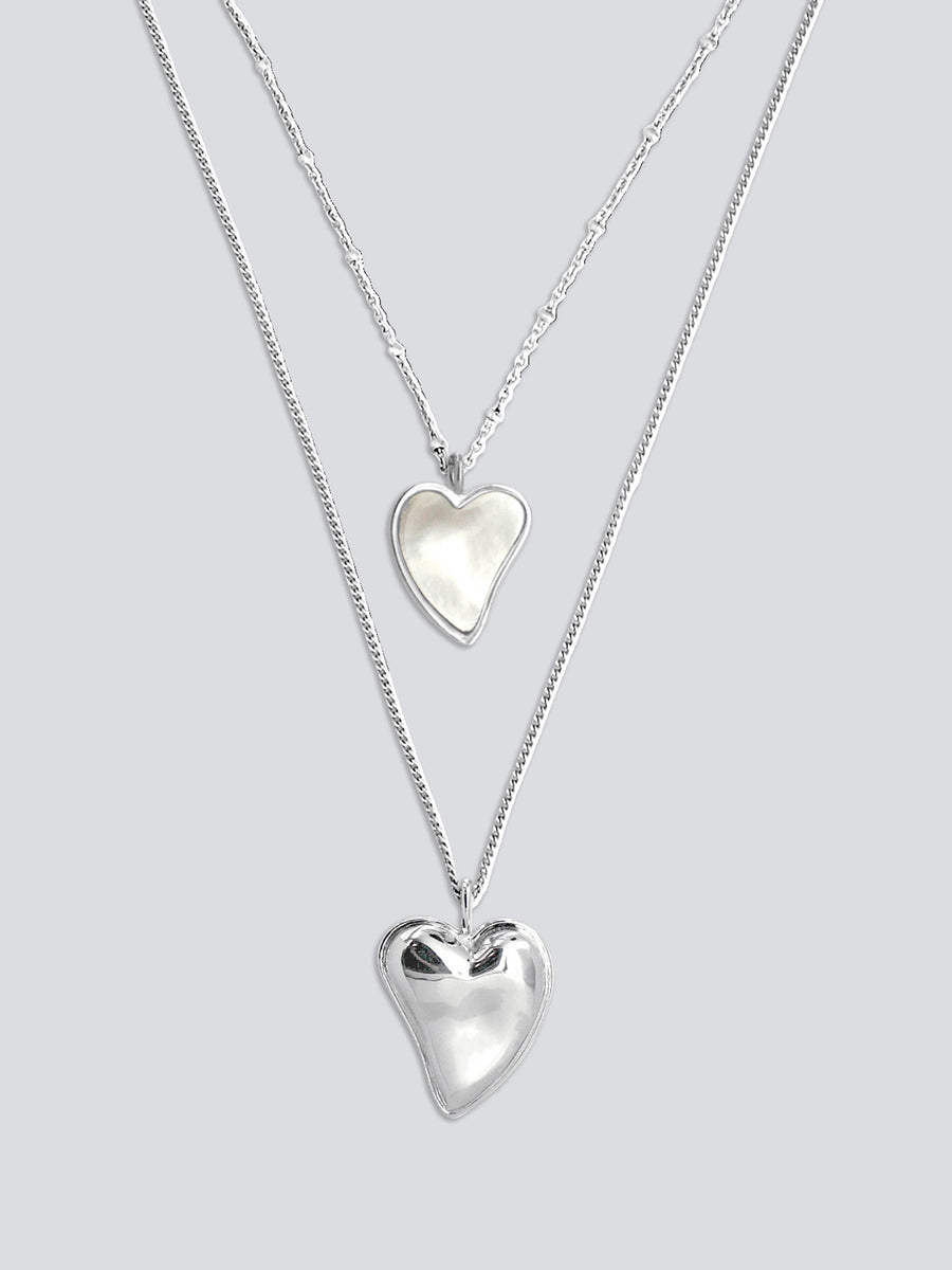 Heart to Heart Double Layerd Necklace