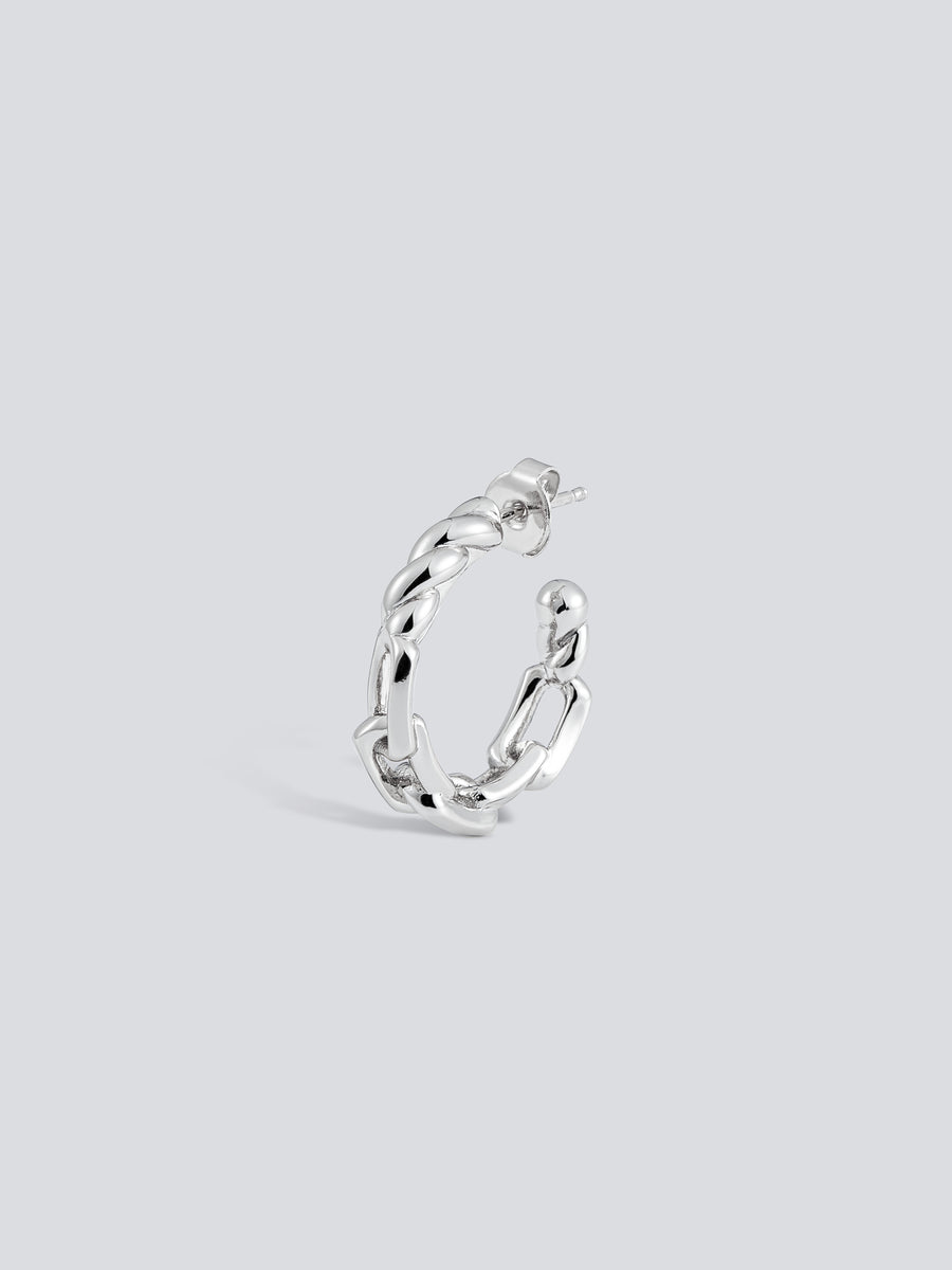 Mix Chain Link Hoop Earring by fashion jewelry and accessory brand THEYKNOW