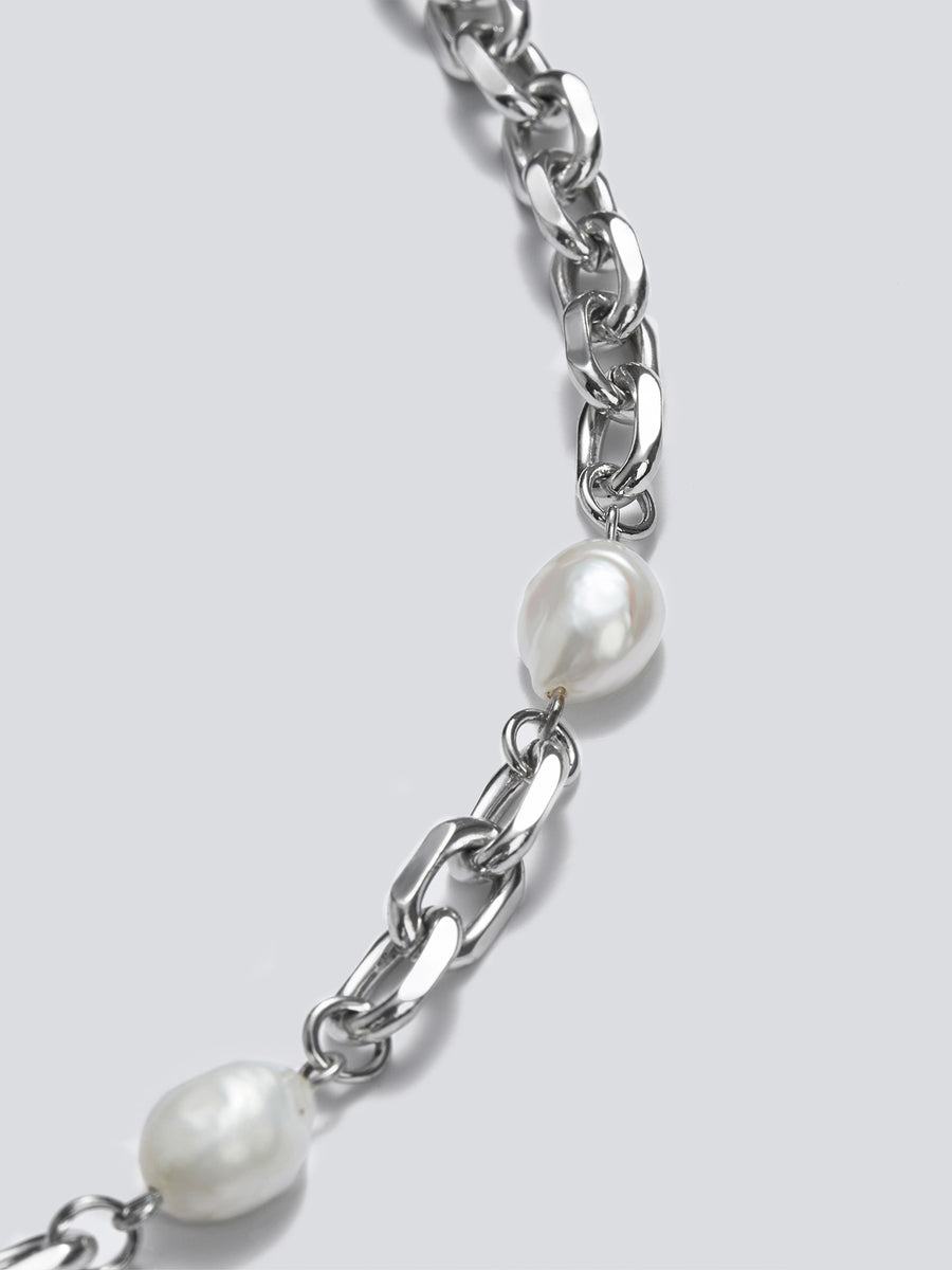 Baroque Pearl Chain Necklace by fashion jewelry and accessory brand THEYKNOW