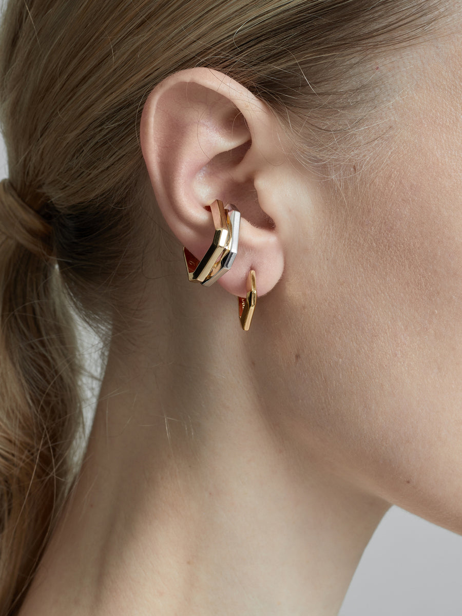 Two Tone Gem Ear Cuff by fashion jewelry and accessory brand THEYKNOW